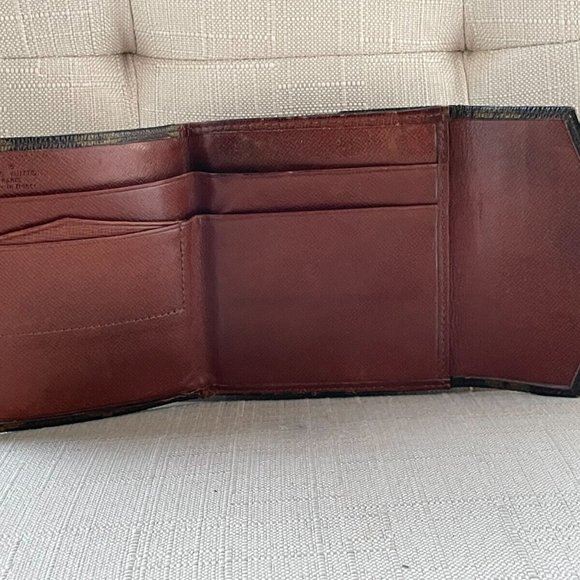 Vintage Louis Vuitton Wallet Brown Monogram Leather Card Holder Made in France - Picture 5 of 13
